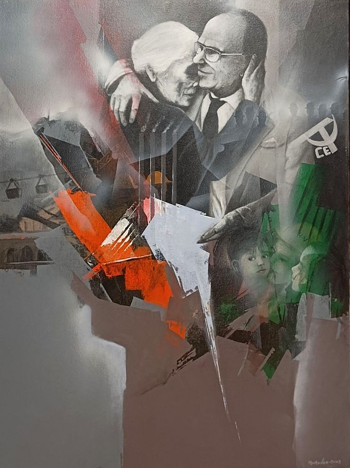 Abrazo histórico (Carrillo y la Pasionaria)